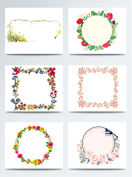 花卉边框图片创意设计