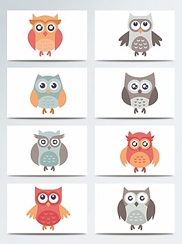 大眼睛设计可爱猫头鹰