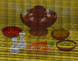 美味扁平火锅插画
