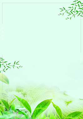 浅绿色手绘春季上新柳春天背景