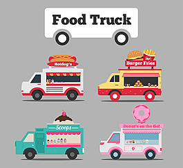 可爱食品卡车系列