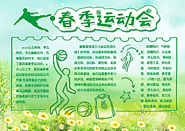 春季运动会手抄报