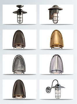 时尚精灵金属色椭圆形灯饰产品实物