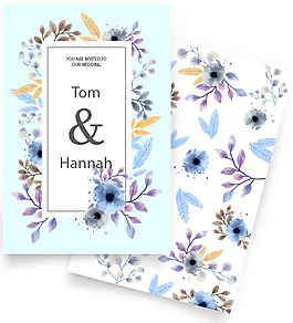 矢量水彩花朵卡片邀请卡