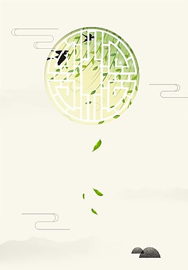 清新春分海报背景设计