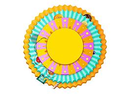 卡通旋转奖金优惠盘png元素