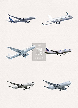 天空中的飞机图片素材