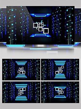 蓝色梦幻星空动态视频素材