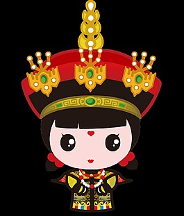 招财童子Q版卡通人物皇后