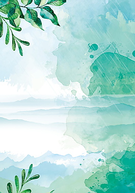 彩绘春天气息海报背景设计