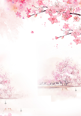 粉色樱花花瓣商业背景素材