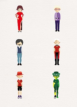 精致卡通设计人物头像