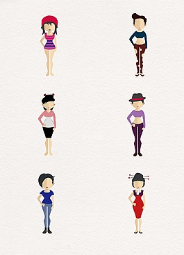 男女人物卡通形象