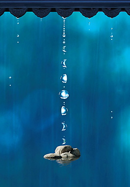 中国风传统谷雨节气海报背景设计