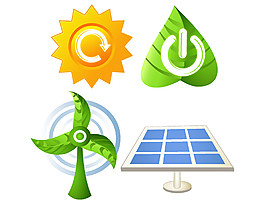 卡通创意新能源矢量元素