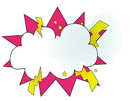 卡通创意爆炸贴矢量元素