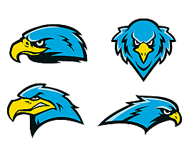 卡通创意老鹰头像矢量元素