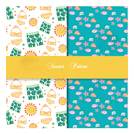 卡通可爱夏天背景