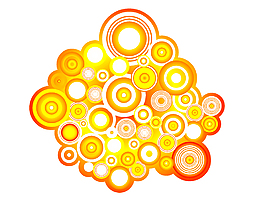 卡通黄色圆圈矢量元素