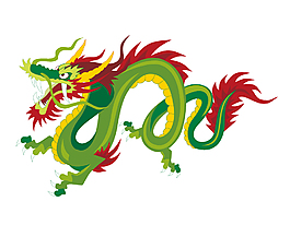 卡通创意中国龙矢量元素