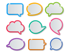 创意多彩爆炸贴矢量元素