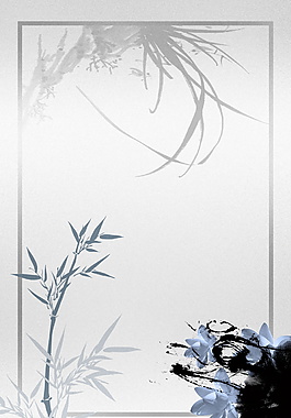 中国风古典水墨竹子背景设计