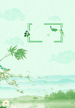 花鸟荷花初夏谷雨背景