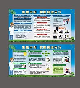 健康中国职业健康先行公益海报