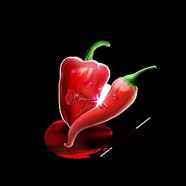 红色喜庆辣椒装饰素材