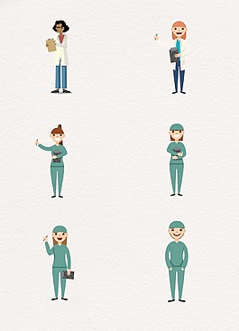 小清新绿色设计人物