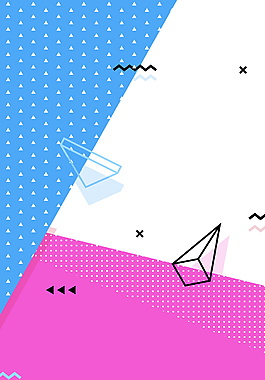 彩色几何图形夏季主题促销海报背景设计