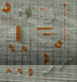 立体商务图表插画