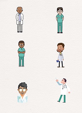 手绘人物医生设计
