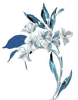 手绘清新花朵装饰插画
