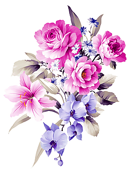 手绘花束插画