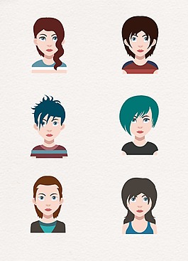创意精致人物头像设计