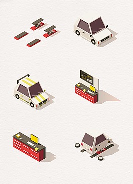 汽车维修装饰图案