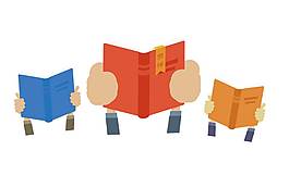 手绘书籍阅读元素