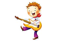 手绘乐器吉他元素