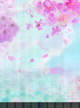 粉色樱花节背景素材