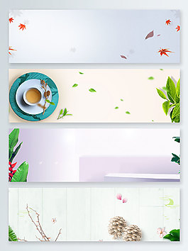简约文艺夏季上新banner背景