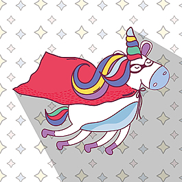 梦幻独角兽童话装饰元素