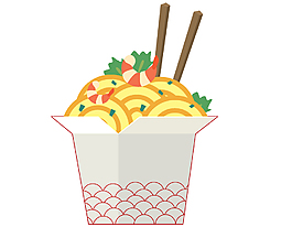 卡通薯条美食矢量元素