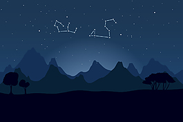 夜空中美丽的星星背景