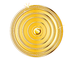 金色圆形游戏币元素