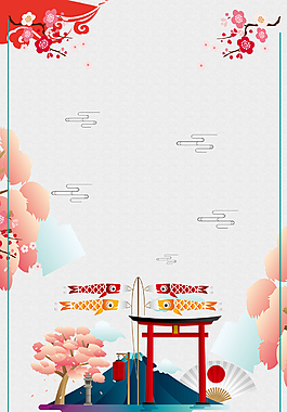 日本旅游日本印象背景