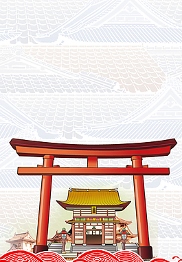 粉色手绘日本樱花季海报背景