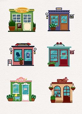 创意卡通商店设计图案