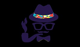 手绘卡通蓝色男生头像装饰素材