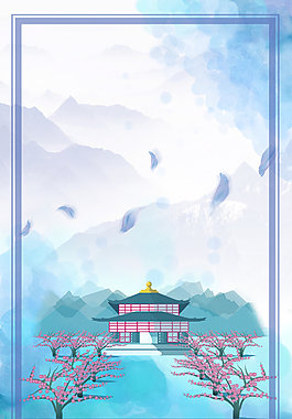 日本旅游海报背景